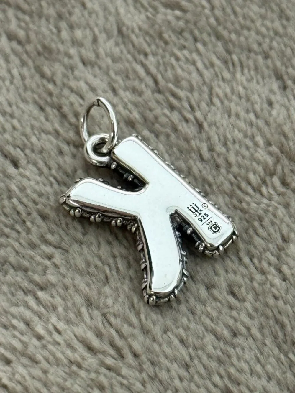 K- Enamel Consuela Floral Initial Charm